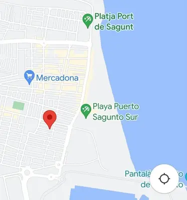 a map of the plaza puerto santander sur at Cosy and Modern Puerto de Sagunto Holiday Flat in Puerto de Sagunto