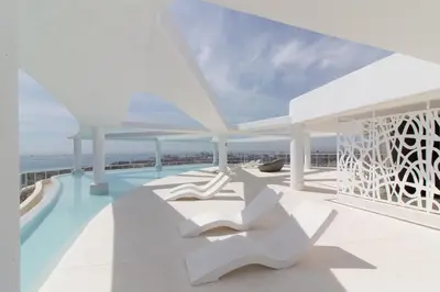 a rendering of a balcony on a building at Global Vacacional, Apartamento con terraza y vistas al mar y a la montaña in Canet de Berenguer