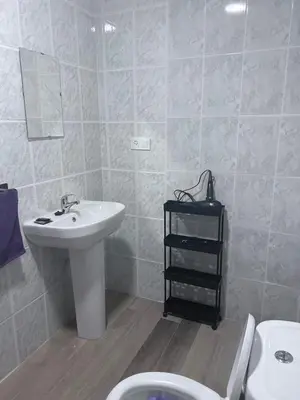 a bathroom with a sink and a toilet at Cantarranas in Requena