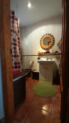 a bathroom with a sink and a mirror at Zanzibar Beach Puzol relax en la playa cerca de Sagunto y Valencia in Puzol