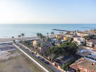 an aerial view of a town with the ocean at Dolce Vita B&B - Only Adults in Valencia