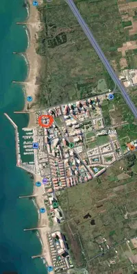 a map of a city next to the water at Brisa Marina in Las Canteras
