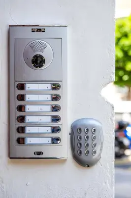 an electrical box with a speaker on a wall at Quality Apartment with Homely Decor in Valencia