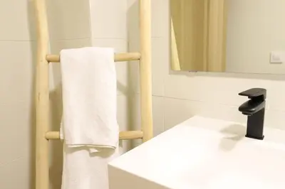 a bathroom with a sink and a shower at Beautiful apartment in Canet Playa by Hometels in Canet de Berenguer