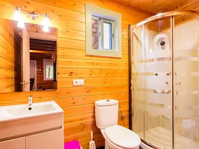 a bathroom with a shower and a toilet and a sink at Holiday Home La Alqueria de Jordi by Interhome in El Grao