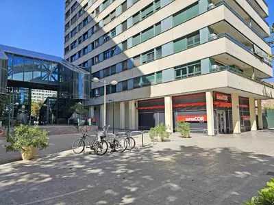 a group of bikes parked in front of a building at Apartamentos Las Ciencias H in Valencia