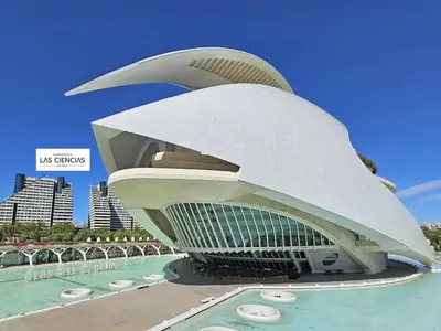 a view of the building of the los angeles coliseum at Apartamentos Las Ciencias J in Valencia