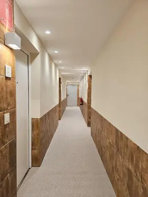 a hallway of an office building with a long corridor at Apartamentos Las Ciencias K in Valencia