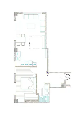 a floor plan of a house at Apartamentos Las Ciencias E in Valencia