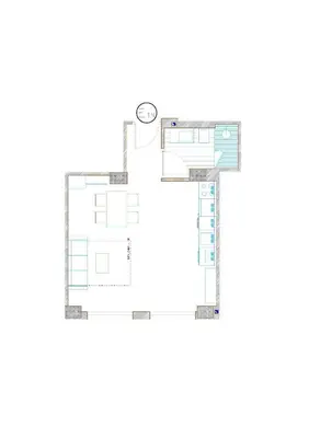 a floor plan of a house with a swimming pool at Apartamentos Las Ciencias Studio N in Valencia