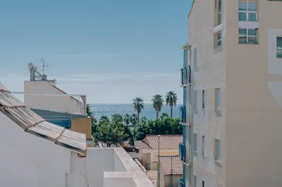 a view of the ocean from a building at Vivienda Turística Sunbeach-Xilxes VT-42192-CS in Xilxes