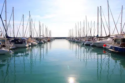 a group of boats docked in a harbor at Luxury Apartment with 2 Bedrooms in Canet d'en Berenguer, Valencia in Canet de Berenguer