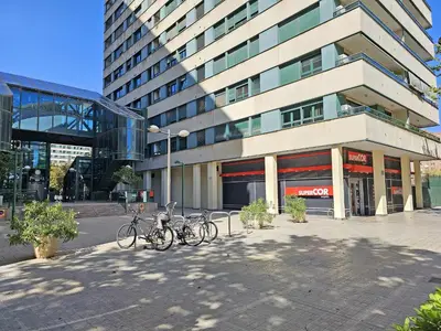 a group of bikes parked in front of a building at Apartamentos Las Ciencias O in Valencia
