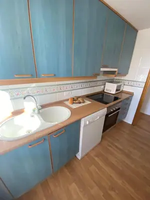 a bathroom with a sink and a counter at Travel Hábitat L'Umbracle in Valencia