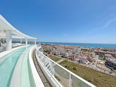 a view of the city from the balcony of a building at Moderno apartamento con 2 terrazas en Gran Canet by Global Vacacional in Canet de Berenguer