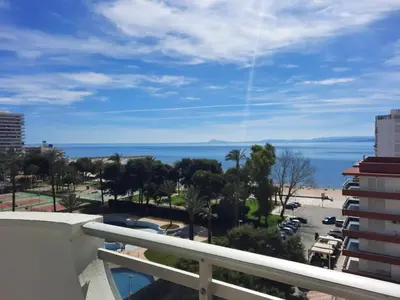 a view of the ocean from the balcony of a condo at LAS VEGAS, esc-1, 7-14 in Cullera