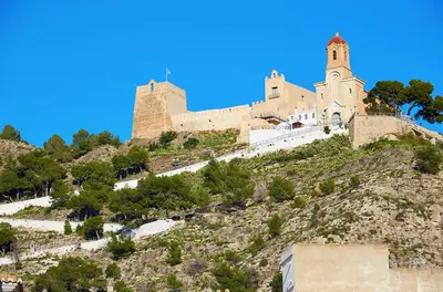 a castle on top of a hill at Casa Pagan in Cullera
