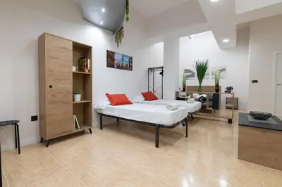 a bedroom with a bed in a room at Spacious OCEANOGRAFIC Flats Valencia in Valencia