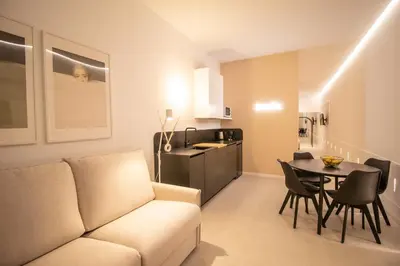 a living room with a couch and a table at Breathe Apartments by Concept Flats in Valencia