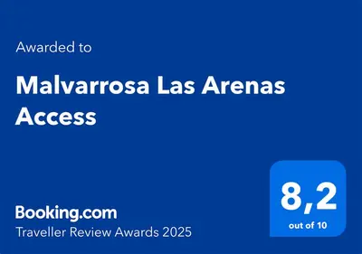 a blue rectangle with the words malvarasas las arganzasasas at Malvarrosa Las Arenas Access in Valencia