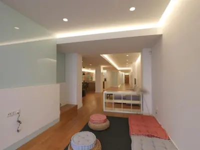 a living room with a rug and a table at Apartment Loft Villalonga by Interhome in Valencia
