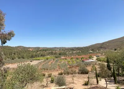 a view of a desert field with mountains in the background at Villa Torre Macastre, Valencia in Macastre