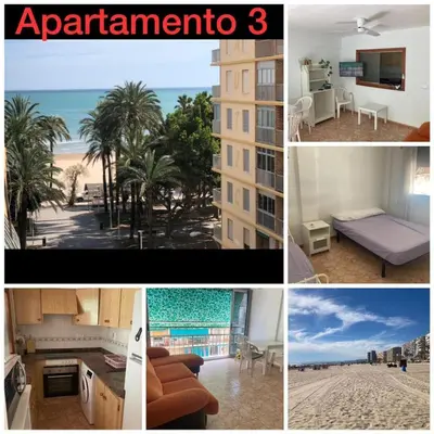a collage of photos of a hotel and aominium at Ubicación ideal in Cullera