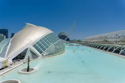 a view of a building with a swimming pool at Loft Céntrico - The Essence by ValeciaGOapartments in Valencia