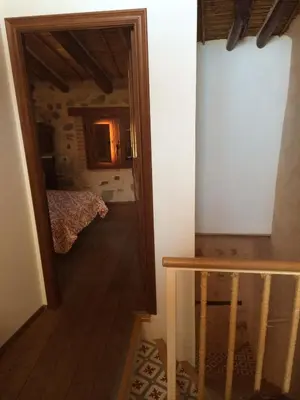 a hallway leading to a bedroom in a house at La Casita de Las Estrellas in Algimia de Almonacid