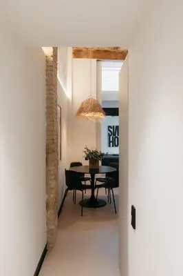 a dining room with a table and a dining roomiasm at Lovely Exclusivity in Valencia Center in Valencia