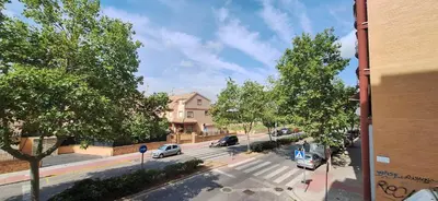 an overhead view of a street with trees and cars at Vacaciones en el mar in Puerto de Sagunto