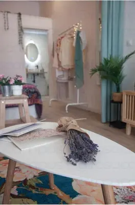 a room with a table with a cloth on it at RC - Modern Valencia loft in Valencia