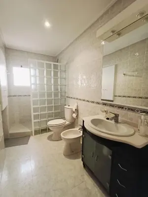 a bathroom with a toilet and a sink and a mirror at Entre Mar y Montañas in Vall de Uixó