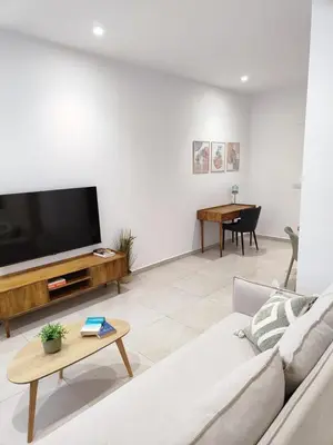 a living room with a couch and a flat screen tv at VLC HOST - Alfaro A in Valencia