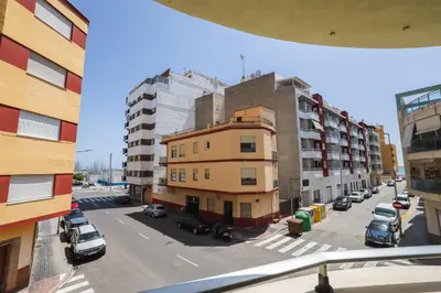 an overhead view of a city street with buildings at Apartamento Palermo Living Suites en Burriana in Burriana
