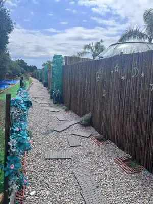 a wooden fence with at J&L Glamping in La Presa