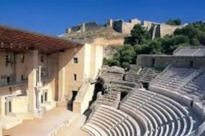 a group of empty seats in an amphitheater at Bella Morvedre in Sagunto