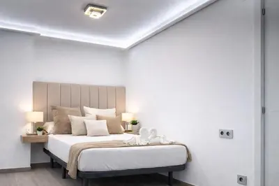a bathroom with a shower and a sink at Avakian Suite Valencia in Valencia