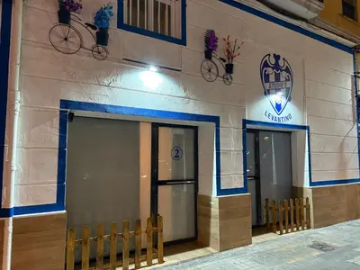 a building with bikes on the side of it at Studio 1 Port Valencia in Valencia