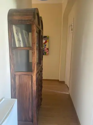 a hallway with a wooden cabinet in a room at Cozy Appartement - Lumineux 3 pièces, à côté du Jardin de Turia in Valencia