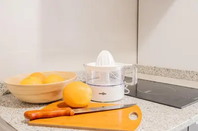 a kitchen counter with a cutting board and a blender at VisitVal Flats 2 in Valencia