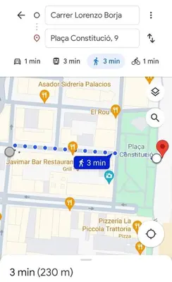 a screenshot of a cell phone with a map at Cosy apartment near the beach in Cullera