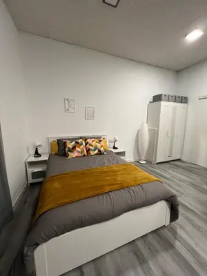 a bedroom with a large bed in a room at Gran loft - A in Valencia
