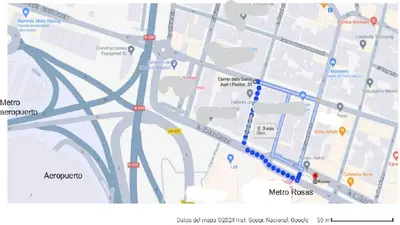 a map of the proposed improvements to the metro park project at b1 Estudio independiente junto Aeropuerto in Manises