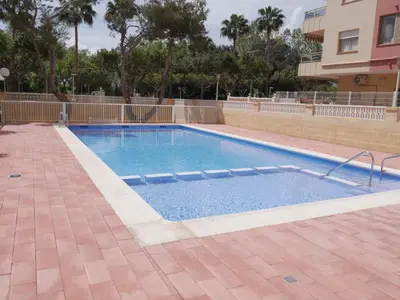 a swimming pool in a apartment complex at Malvarrosa, 8-54 in Cullera