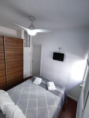 a bedroom with a bed with two towels on it at Benimaclet Deluxe3 in Valencia