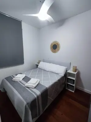 a bedroom with a bed with two towels on it at Benimaclet Deluxe3 in Valencia