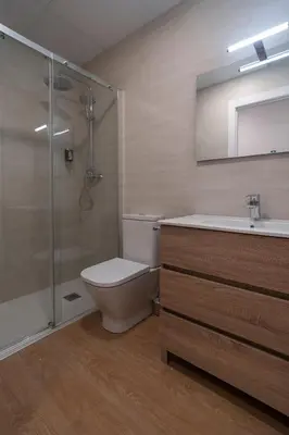 a bathroom with a toilet and a shower and a sink at VLC HOST - Molinell in Valencia