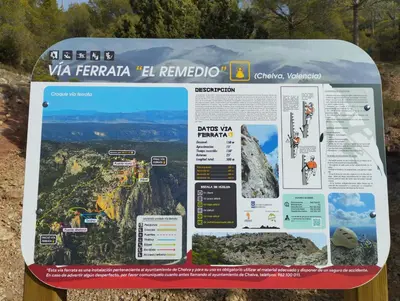a sign on the side of a mountain at Casa Rebel in Chelva