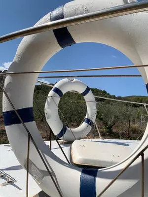 a close up of the cockpit of a helicopter at Barco Varado in Gandía